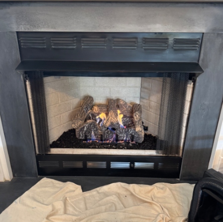 A fireplace