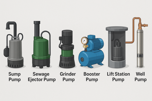 plumbing pumps by type