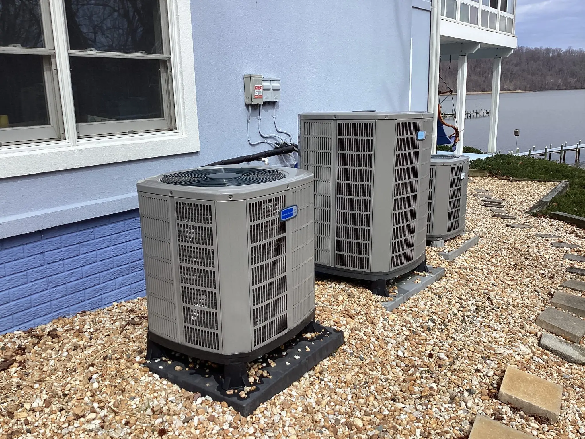 Residential HVAC outdoor units serviced by OHA